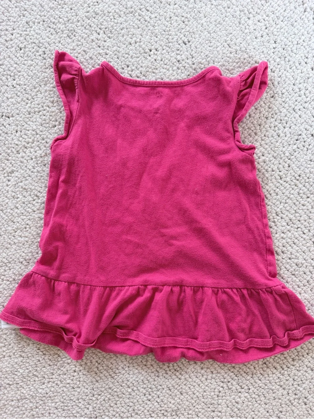 GAP Toddler Girls Magenta Pink Ruffle Tank Top